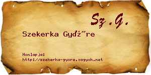 Szekerka Györe névjegykártya